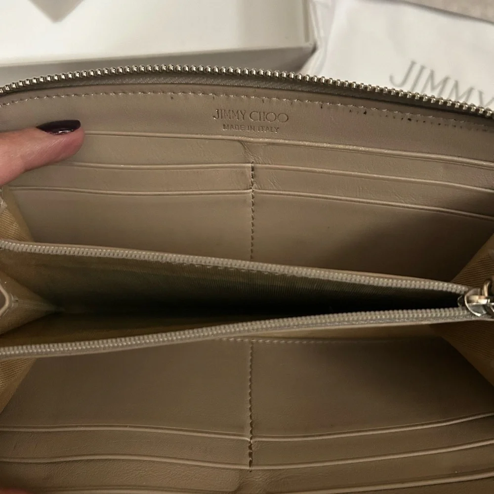 Jimmy Choo Authentic Washed Metallic Deerskin With COA/ Dust Bag/ Box